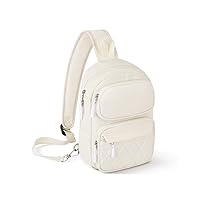 ETRONIK Sling Bag for Women Men, Anti Theft Crossbody Bag, Water Resistant Shoulder Backpack Chest Daypack for Travel Hiking, Beige