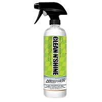 Nanoskin CLEAN N’ SHINE Interior Cleaner, Conditioner & Dressing 16 Oz. – Car Wash Interior Spray for Car Detailing | Restores Leather, Plastic & Vinyl Surfaces | For Cars, Trucks, Motorcycles, RVs