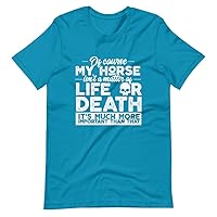 Horse Lovers Shirt - Funny Graphic Tee - Quote The Importance of Owning a Horse - Best Gift Idea for Special Equestrian