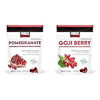 Force Factor Pomegranate & Goji Berry Soft Chews Superfood Antioxidants Supplement, Non-GMO, Gluten-Free, Vegan, 30 Soft Chews Each