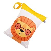 Totes Nappy Wet Dry Bag Baby Cloth Diapers Bags Waterproof Reusable Wet Bag for Swimsuits Wet Clothes Lion