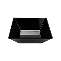 G.E.T. Enterprises Black 5.7 qt. Square Bowl, Break Resistant Dishwasher Safe Melamine Plastic, Siciliano Collection ML-248-BK (Pack of 1)
