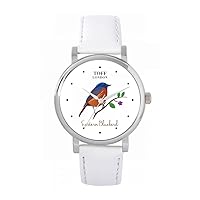 Eastern Bluebird Watch Ladies 38mm Case 3atm Water Resistant Custom Designed Quartz Movement Luxury Fashionable