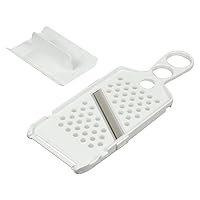 Pearl Metal Herb Kitchen C-9736 Wide Grater Slicer with Safety Holder, DW [Made in Japan]