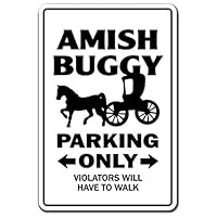Amish Buggy Parking Decal Horse Carriage Religious Mennonite Church | Indoor/Outdoor | 12
