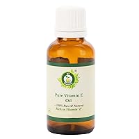 R V Essential Pure Vitamin E Oil 10ml (0.338oz)- (100% Pure and Natural Rich in Vitamin E)