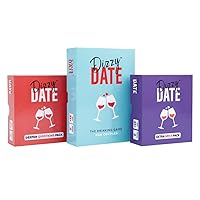 Dizzy Date Couples Card Game + Extra Spicy Expansion Pack + Deeper Questions Expansion Pack Bundle