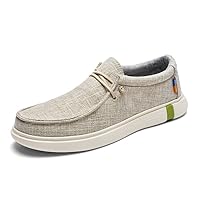 Slip-on Loafers, Rounded Toe, Flexible Design, Elastic Laces, Lightweight Men's Casual Shoes