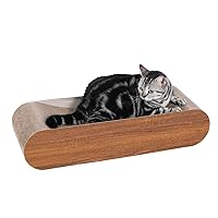 Cat Scratcher Cardboard, Scratching Pad House Bed Furniture Protector, Infinity Shape, Curved (Reversible)