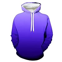 Gradient Hoodies for Men Fashion Winter Fall Hooded Sweatshirt Casual Long Sleeve Pullover Fleece Sweater Hoody Top