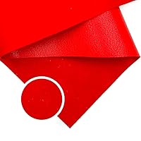 Real Bright Red Suede Leather: Genuine Leather Sheet for Crafts and Sewing (True Red Suede, 8x10In/ 20x25cm)