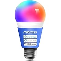 meross Smart Light Bulb, Smart WiFi LED Bulbs Works with Alexa, Dimmable E26 Multicolor 2700K-6500K RGBWW, 810 Lumens 60W Equivalent, No Hub Required, 1 Pack