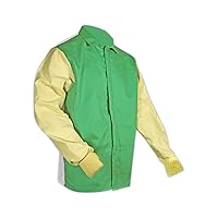 MAGID 1837GRTW-3XL Welding Jacket with Sleeve and Mesh Back, 3X-Large, Green
