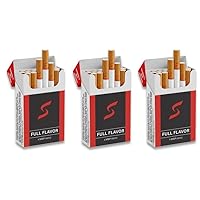 Full Flavor Red Herbal Cigarettes - Tobacco & Nicotine Free - Tastes Like a Real Cigarette (3 Boxes = 60ct)