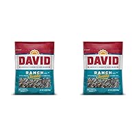 DAVID SEEDS Roasted and Salted Ranch Jumbo Sunflower Seeds, 5.25 oz (Pack of 2)