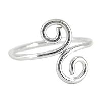 Sterling Silver S-Swirl Adjustable Toe Ring