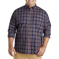 Harbor Bay by DXL Men's Big and Tall Easy-Care Large Plaid Sport Shirt