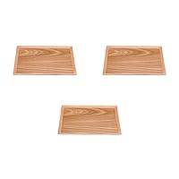 Set of 3, 3 inch (3 cm) Long Boat-Shaped Tray, White Wood