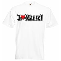 Black Dragon - T-Shirt Man Black - I Love with Heart - Party Name Carnival - I Love Marsel