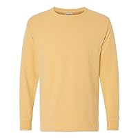 Hanes Mens ComfortWash Garment-Dyed Long Sleeve T-Shirt, M, Artisan Gold