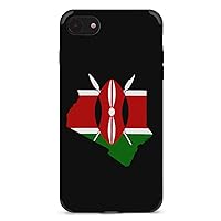 Flag Map of Kenya Protective Phone Case Slim Leather Case Shockproof Phone Cover Shell Compatible for iPhone 7