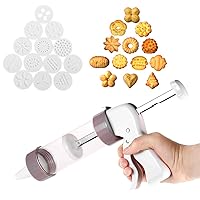 CHUNCIN - Cookie Biscuits Press Machine Bakeware Cake Decorating Tips Icing Gun Plus 13 Moulds Baking Kit with 6 Nozzles Kitchen Tool,Purple