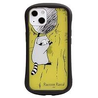 Granthunk Raccoon Rascal i Select Clear iPhone 13 Compatible Case, Dangling, Yellow