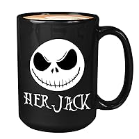 Halloween Coffee Mug - Her - Creepy Skull Scary Nightmare Before Zombie Trick Or Treat