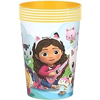 Unique Industries Multicolor Gabby's Dollhouse Plastic Stadium Cup - 16oz (1 Pc) | Perfect for Themed Parties & Everyday Use