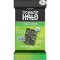 Ocean's Halo Seaweed Snacks (1 Case of 12 Unit Trays) (Chili Lime)
