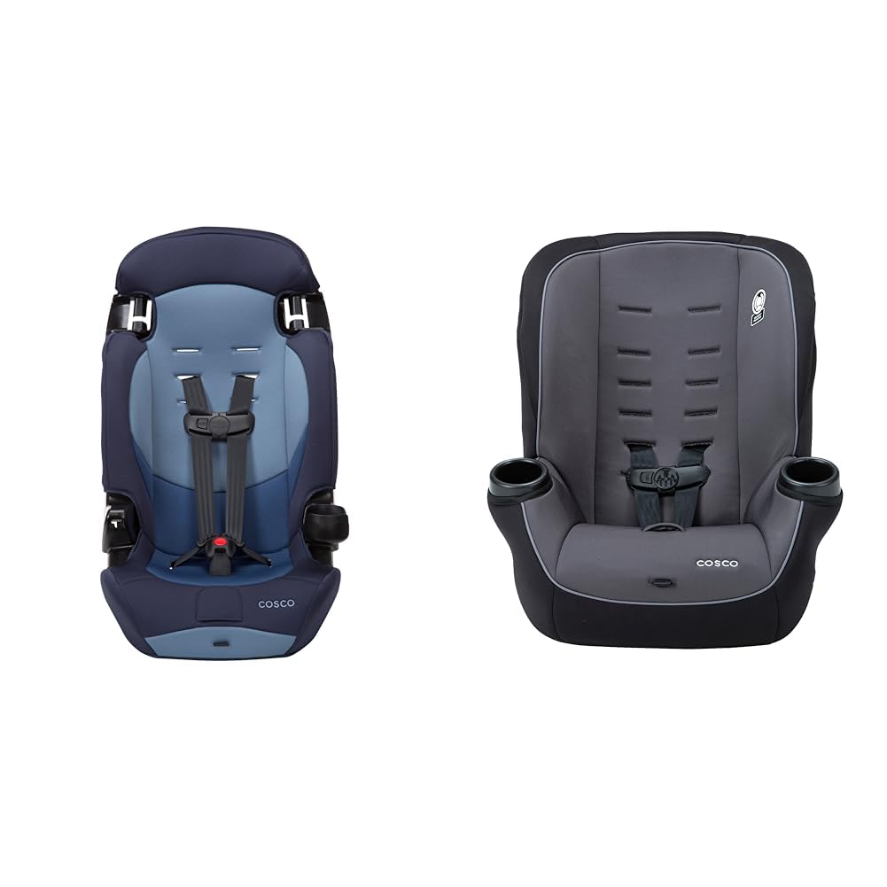 Cosco Finale Dx 2-in-1 Combination Booster Car Seat, Sport Blue, 1 Count (Pack of 1) & Onlook 2-in-1 Convertible Car Seat, Rear-Facing 5-40 pounds