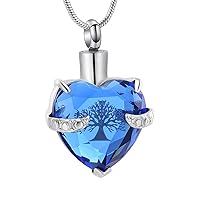 memorial jewelry Cremation Urn Necklace for Ashes Always in My Heart Jewelry（Tree）