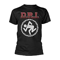 Dirty Rotten Imbeciles D.R.I. T Shirt Barbed Wire Band Logo Official Mens Black Size M