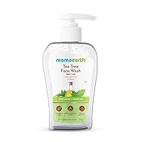 Mamaearth Tea Tree Face Wash | Natural Gentle Facewash with Neem | Exfoliating Facial Cleanser for Acne & Pimple | All Skin Types | 8.45 Fl Oz (250ml)
