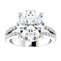 Neerja Jewels 5.80 CT Oval Infinity Accent Engagement Ring Wedding Eternity Band Vintage Solitaire Silver Jewelry Halo-Setting Anniversary Praise Vintage Ring Gift