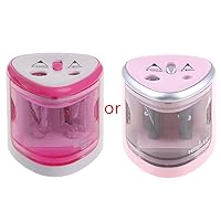 Kids Colored Electric Pencil Sharpener Two-Holes Cordless Powered for Round Shaped Pencils Practical Present Multi-Function Pencil Sharpeners