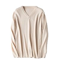 Cashmere Knitted Sweaters Men Fashion V-Neck Pullovers