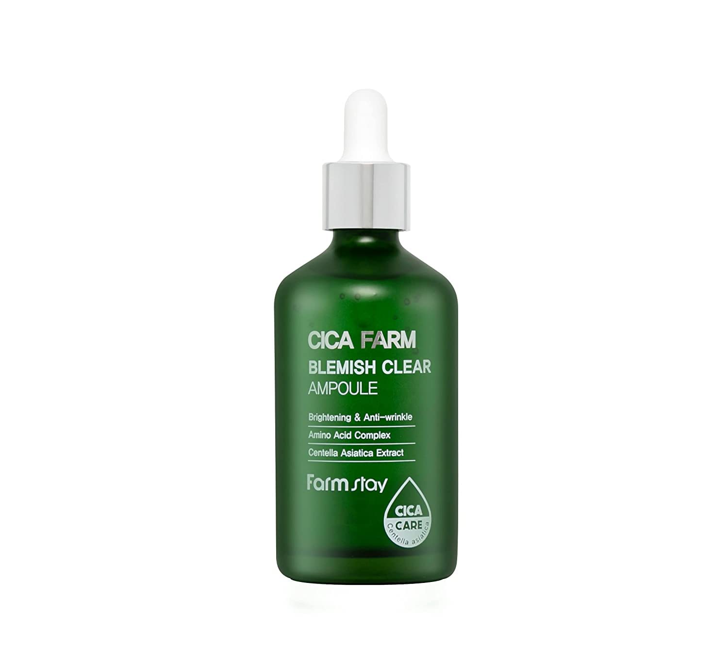 FARMSTAY CICA FARM Blemish Clear Ampoule 3.38 fl.oz / 100 ml | Hydrating, Calming, Soothing Ampoule for Dry Skin