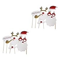 BESTOYARD 16 Pcs DIY Christmas Picture Props Xmas Taking Photo Props Selfie Pose Sign Sticks at Home Photo Booth Christmas Prop Party Supplies for Adults Accessories Aldult