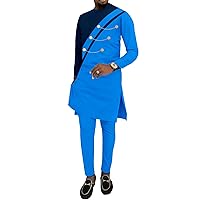 African Traditional Clothes for Men Plus Size Shirts and Trousers 2 Piece Set Tribal Outfits Muslim Clothing Tracksuit