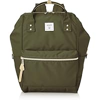 Anero ATB0193Z Backpack with Clasp, (R), A4 Base, Water Repellent, Multiple Storage, PC Storage, Olive