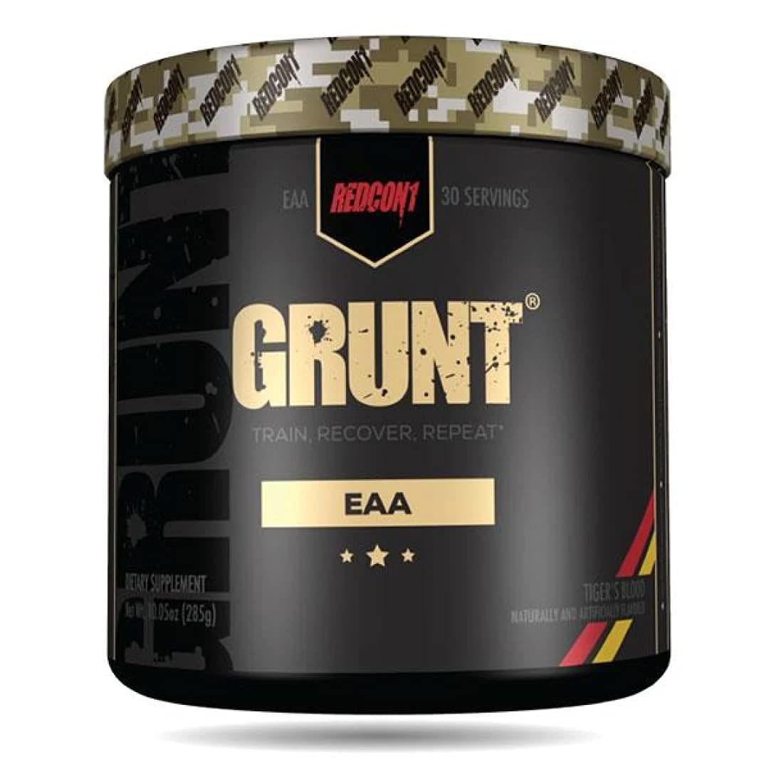 REDCON1 Grunt EAAs, Blood Orange - Sugar Free, Keto Friendly Essential Amino Acids - Post Workout Powder Containing 9 Amino Acids to Help Train, Recover, Repeat (30 Servings)