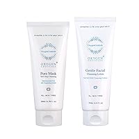 Korean Skin Care Beauty, Double Cleanse Treatment Perfect Pair Bundle for Sensitive Skin - Pore Mask 200ml + Gentle Facial Cleansing Lotion 250ml