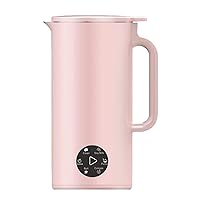 Soymilk Maker, 350ML Juicer Soy Milk Machine with Stainless Steel and Blade, Multi Cooker Mixer for Rice Cereal Boiling,Pink