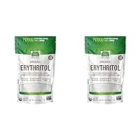 Foods, Organic Erythritol, Pleasant Sweetner for Reduced-Calorie and Sugar-Free Recipes, Zero-Calorie, Low Glycemic Impact, 1-Pound (Packaging May Vary) (Pack of 2)