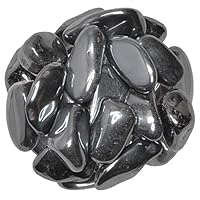 Materials: 1/2 lb Hematite Tumbled Stones - Grade 1 - Medium - 1