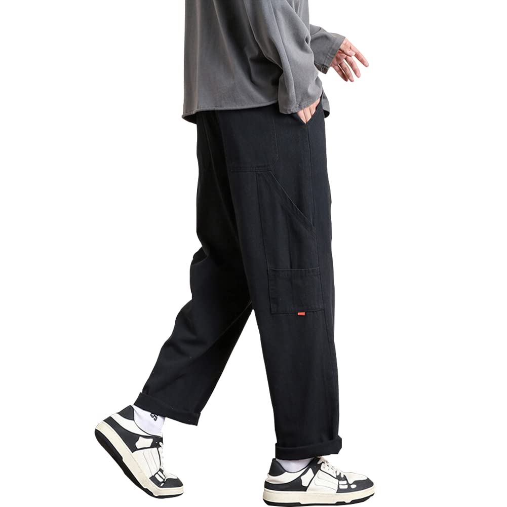 Adjustable Cuff Cargo Pants - Asian Fashion