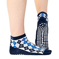 Grippy Crew Sock - Non Skid Sticky Grip Socks for Yoga, Pilates, Barre, Working Out, and Everyday