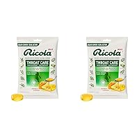 Ricola Max Honey Lemon Throat Care Large Bag | Cough Suppressant Drops | Dual Action Liquid Center | Soothing Long-Lasting Relief - 34 Count (Pack of 2)