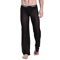 Mens Mesh See Through Home Lounge Pants Nightwear